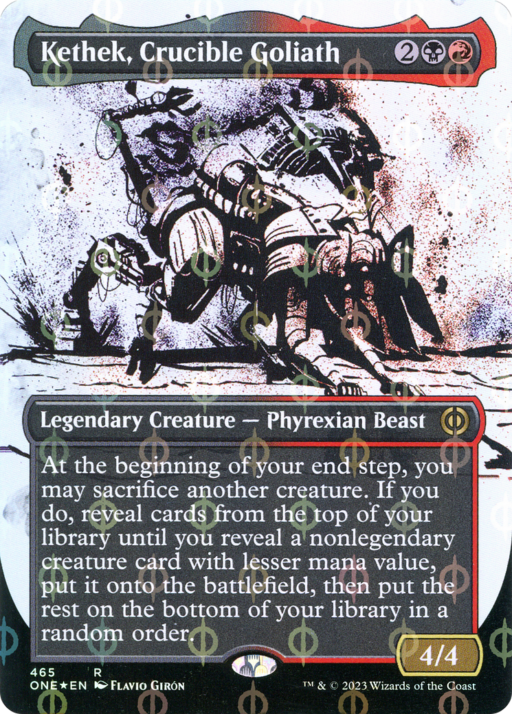 Kethek, Crucible Goliath (ONE-465) - Phyrexia: All Will Be One: (Showcase) (Borderless) Foil [Rare]