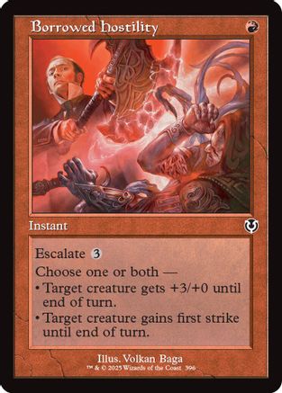 Borrowed Hostility (Retro Frame) (INR-396) - Innistrad Remastered Foil [Common]