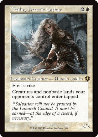 Thalia, Heretic Cathar (Retro Frame) (INR-351) - Innistrad Remastered [Rare]