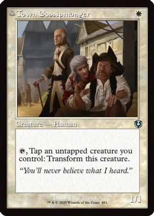 Town Gossipmonger // Incited Rabble (Retro Frame) (INR-451) - Innistrad Remastered Foil [Uncommon]