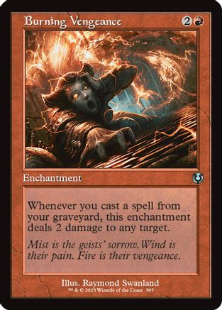Burning Vengeance (Retro Frame) (INR-397) - Innistrad Remastered Foil [Uncommon]