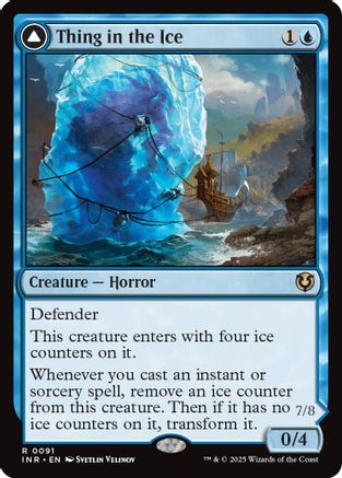 Thing in the Ice (INR-091) - Innistrad Remastered [Rare]