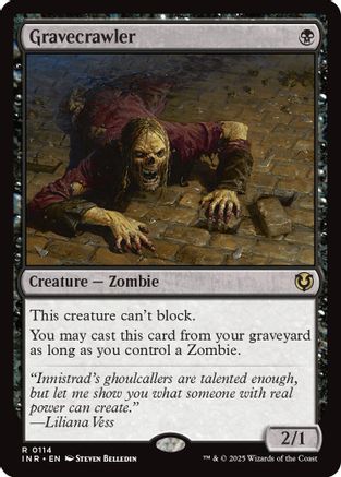 Gravecrawler (INR-114) - Innistrad Remastered Foil [Rare]