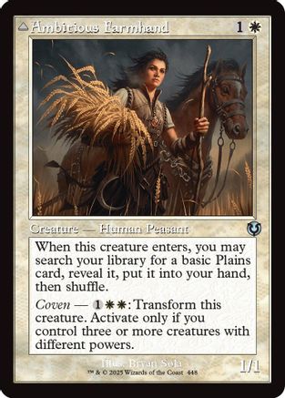 Ambitious Farmhand // Seasoned Cathar (Retro Frame) (INR-448) - Innistrad Remastered Foil [Uncommon]