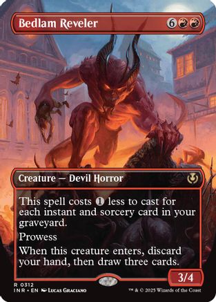 Bedlam Reveler (Borderless) (INR-312) - Innistrad Remastered Foil [Rare]