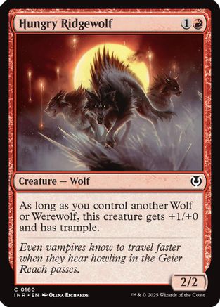 Hungry Ridgewolf (INR-160) - Innistrad Remastered [Common]