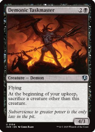 Demonic Taskmaster (INR-104) - Innistrad Remastered [Uncommon]