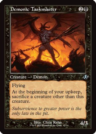Demonic Taskmaster (Retro Frame) (INR-377) - Innistrad Remastered Foil [Uncommon]