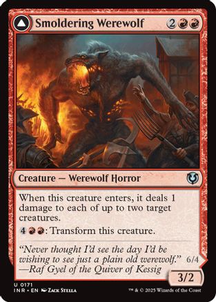 Smoldering Werewolf (INR-171) - Innistrad Remastered Foil [Uncommon]