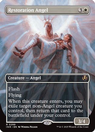 Restoration Angel (Borderless) (INR-299) - Innistrad Remastered [Rare]