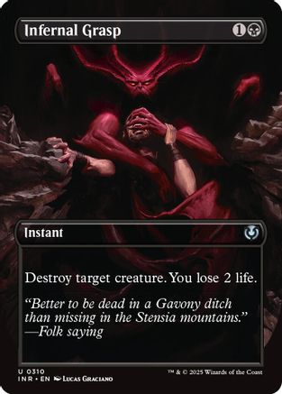 Infernal Grasp (Borderless) (INR-310) - Innistrad Remastered Foil [Uncommon]