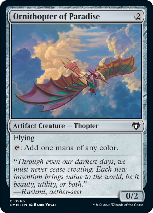Ornithopter of Paradise (CMM-966) - Commander Masters [Common]