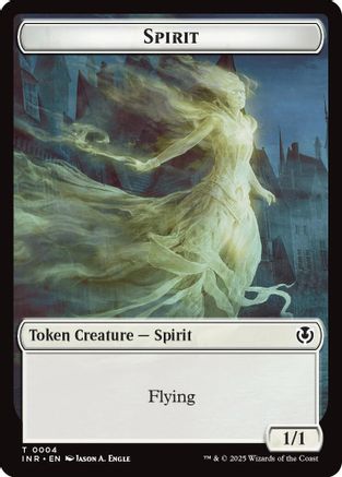 Spirit // Human (0002) Double-Sided Token (INR-2 // 4) - Innistrad Remastered Foil [Token]