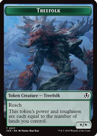 Treefolk // Emblem - Wrenn and Seven Double-Sided Token (INR-17 // 27) - Innistrad Remastered Foil [Token]