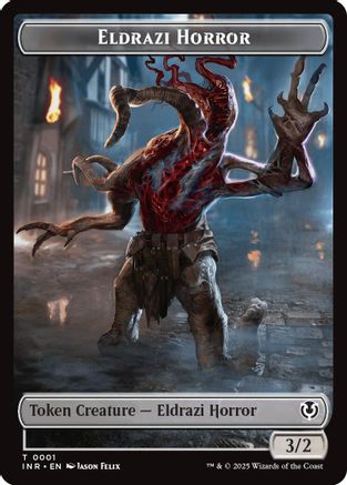 Eldrazi Horror // Human Soldier (0003) Double-Sided Token (INR-1 // 3) - Innistrad Remastered [Token]