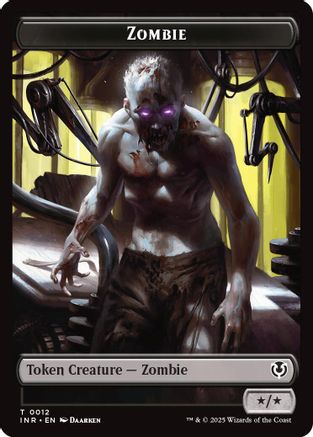 Zombie (0011) // Zombie (0012) Double-Sided Token (INR-11 // 12) - Innistrad Remastered Foil [Token]