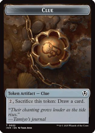 Clue // Eldrazi Horror Double-Sided Token (INR-22 // 1) - Innistrad Remastered [Token]