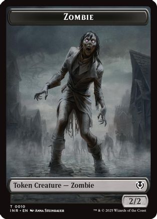 Zombie (0010) // Blood Double-Sided Token (INR-10 // 21) - Innistrad Remastered [Token]