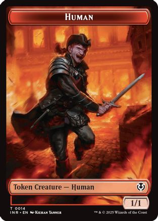 Human (0014) // Emblem - Chandra, Dressed to Kill Double-Sided Token (INR-14 // 24) - Innistrad Remastered [Token]