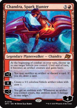 Chandra, Spark Hunter (DFT-116) - Aetherdrift Foil [Mythic]
