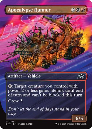 Apocalypse Runner (Borderless) (DFT-319) - Aetherdrift Foil [Uncommon]