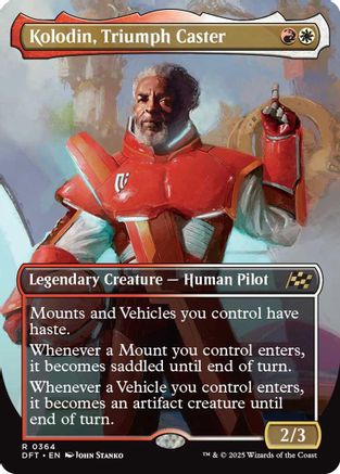 Kolodin, Triumph Caster (Borderless) (DFT-364) - Aetherdrift Foil [Rare]