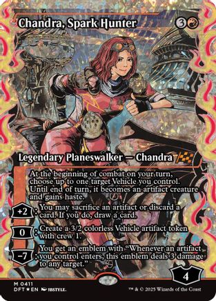 Chandra, Spark Hunter (Showcase) (Fracture Foil) (DFT-411) - Aetherdrift Foil [Mythic]