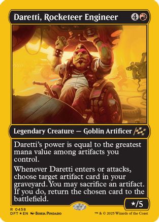 Daretti, Rocketeer Engineer (First-Place Foil) (DFT-458) - Aetherdrift Foil [Rare]