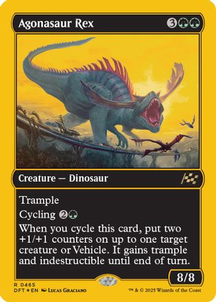 Agonasaur Rex (First-Place Foil) (DFT-465) - Aetherdrift Foil [Rare]
