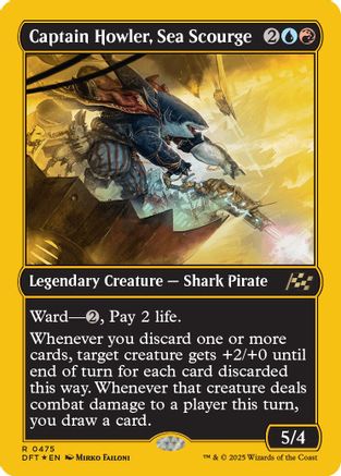 Captain Howler, Sea Scourge (First-Place Foil) (DFT-475) - Aetherdrift Foil [Rare]