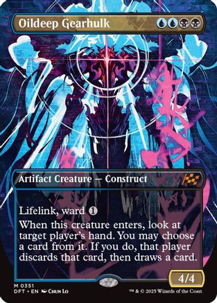 Oildeep Gearhulk (Borderless) (DFT-351) - Aetherdrift [Mythic]