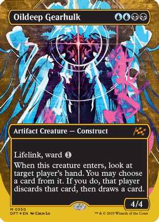 Oildeep Gearhulk (Borderless) (First-Place Foil) (DFT-550) - Aetherdrift Foil [Mythic]