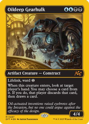 Oildeep Gearhulk (First-Place Foil) (DFT-487) - Aetherdrift Foil [Mythic]