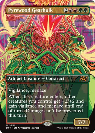 Pyrewood Gearhulk (Borderless) (DFT-352) - Aetherdrift [Mythic]