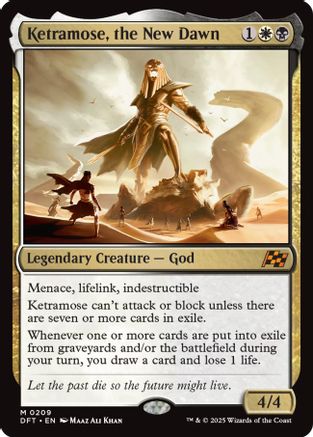 Ketramose, the New Dawn (DFT-209) - Aetherdrift Foil [Mythic]
