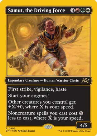 Samut, the Driving Force (First-Place Foil) (DFT-492) - Aetherdrift Foil [Rare]