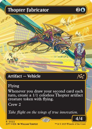 Thopter Fabricator (Borderless) (First-Place Foil) (DFT-522) - Aetherdrift Foil [Rare]