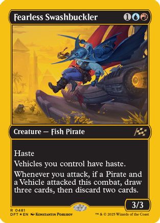 Fearless Swashbuckler (First-Place Foil) (DFT-481) - Aetherdrift Foil [Rare]