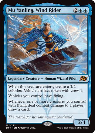 Mu Yanling, Wind Rider (DFT-052) - Aetherdrift Foil [Mythic]