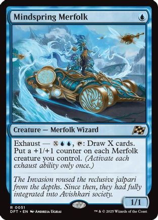 Mindspring Merfolk (DFT-051) - Aetherdrift Foil [Rare]