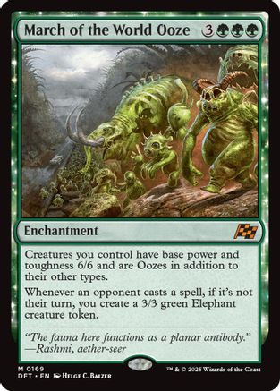 March of the World Ooze (DFT-169) - Aetherdrift Foil [Mythic]