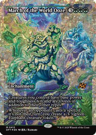 March of the World Ooze (Showcase) (Fracture Foil) (DFT-412) - Aetherdrift Foil [Mythic]