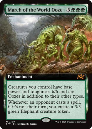 March of the World Ooze (Extended Art) (DFT-388) - Aetherdrift [Mythic]