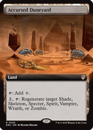 Accursed Duneyard (Extended Art) (DRC-036) - Commander: Aetherdrift [Rare]