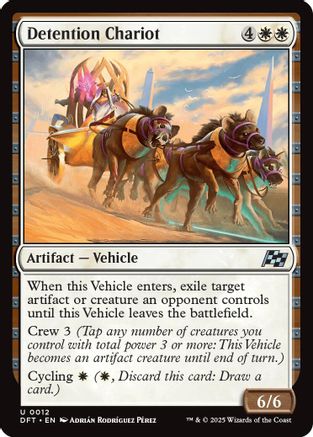 Detention Chariot (DFT-012) - Aetherdrift Foil [Uncommon]