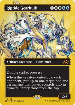 Riptide Gearhulk (Borderless) (First-Place Foil) (DFT-552) - Aetherdrift Foil [Mythic]
