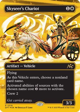 Skyseer's Chariot (Borderless) (First-Place Foil) (DFT-518) - Aetherdrift Foil [Rare]