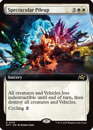 Spectacular Pileup (Extended Art) (DFT-378) - Aetherdrift Foil [Mythic]