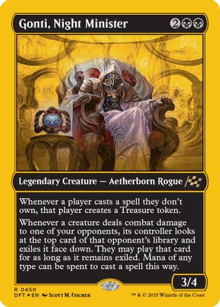 Gonti, Night Minister (First-Place Foil) (DFT-450) - Aetherdrift Foil [Rare]