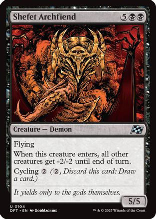 Shefet Archfiend (DFT-104) - Aetherdrift Foil [Uncommon]